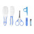 Dilwe 6pcs Convenient Daily Baby Nail Clipper Scissors Hair Brush Comb Manicure Care Kit , Nail Clipper, Baby Nail Clipper