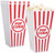 Popcorn Tub Red & White Striped Classic Popcorn Containers For Movie Night (4 Pack Small)