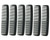 6 Pack Black Hair Pocket Size 5" Unbreakable Plastic Comb
