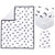 Little Star Organic Pure Organic Cotton Crib Bedding Set, 3 Pc, White-to The Moon And Back