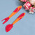 Hemoton 1 Set Of Kids Training Tableware Lovely Easy Grip Eating Practice Spoon Fork Utensil For Toddlers (red)