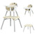 Infans 4 In 1 Baby High Chair Convertible Toddler Table Chair Set W/ Pu Cushion