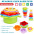 Lnkoo 6pcs Stacking Cups Bath Toys For Toddlers - Safe And Fun Kids Bath Toys With Bright Multi Colored Cups That Enhances Your Child's Imagination! Bath Time Is More Exciting With These Water Toys