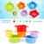 Lnkoo 6pcs Stacking Cups Bath Toys For Toddlers - Safe And Fun Kids Bath Toys With Bright Multi Colored Cups That Enhances Your Child's Imagination! Bath Time Is More Exciting With These Water Toys