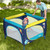 Odoland 39''x 39''baby Portable Playpen With Mattress Safety Baby Play Yard Play Fence With Door Activity Center For Toddler Indoor Outdoor Fun Time - Blue