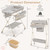 Baby Diaper Changing Table Portable Newborn Nursery Height Adjustable Organizer Grey