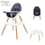Winado 5-in-1 Wooden High Chair Booster Seats, Convertible Kids Table & Chair Set, Blue