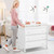 Costway 3 Drawer Baby Changing Table Infant Diaper Changing Station W/ Safety Belt White