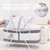 Besrey Baby Bassinets, 3 In 1 Portable Bassinet, Rocking Bed With Harmless Mattress, Quick-fold Crib For Newborn Girl Boy Infant, Up To 33lb