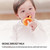 2pcs Mushroom Design Pacifier Baby Teether Silicone Teething Toy For 3 Month And Above Baby