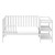 Storkcraft Pacific 4-in-1 Convertible Baby Crib And Changer, White