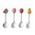 Hemoton 4pcs Stainless Steel Spoons Mixing Spoons Creative Kids Fruit Shaped Spoons