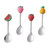 Hemoton 4pcs Stainless Steel Spoons Mixing Spoons Creative Kids Fruit Shaped Spoons