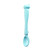 Baby Food Feeding Spoon Infant High-temperature Resistant Silicone Spoon, Temperature Induction, Blue, Long Type