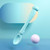 Baby Food Feeding Spoon Infant High-temperature Resistant Silicone Spoon, Temperature Induction, Blue, Long Type