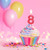 Dallies #8 Birthday Candle W/pick, Assorted Colors With Polka Dots Or Glitter, 1.8 In, 1ct