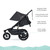 Bob Gear Alterrain Jogging Stroller, Melange Black