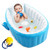 Baby Inflatable Bathtub, Portable Toddler Bathtub Baby Bath Tub Foldable Travel Tub With Air Pump For Newborn Baby Showe