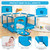 Baby Playpen, Outdoor Play Yard, Portable Play Yard 4-panel- Baby Safety Playpen For Infant Toddler With Basketball Hoop For Boy Gril,blue