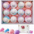 Salt Bath Bombs Ball Gift Set 12pcs Shea & Coco Butter Dry Skin Moisturize Perfect For Bubble & Spa Bath