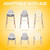 Children Of Design 6 In 1 Deluxe High Chair For Babies & Toddlers, Safe & Compact Baby Highchair, Easy To Clean & Assemble Removable Tray & Cushion, 6 Options 3 Seat Positions 2 Heights 1 Chair - Grey