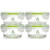 Sage Spoonfuls Tough Glass Bowls 7oz Borosilicate Glass Baby Food Storage Containers With Snap-on Lids (4-pack)
