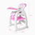 Cinak Baby High Chair, 2 In 1 Convertible Table And Chair Set With Cushion Feeding Booster Seat With Adjustable Removable Tray, High Chair For Toddlers, 3-position Adjustable Seat Back,pink