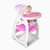 Cinak Baby High Chair, 2 In 1 Convertible Table And Chair Set With Cushion Feeding Booster Seat With Adjustable Removable Tray, High Chair For Toddlers, 3-position Adjustable Seat Back,pink