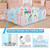 Bubblbay 14-panel Foldable Baby Playpen With Game Panel,football&basket Ball, Safety Lock, Non-slip Bases