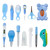 Laidan-13pcs Baby Grooming Kit Hair Brush Tool Nasal Aspirator，electric Nail Trimmer Set For Newborn Boys Girls Haircut Tools
