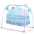 Cncest Blue Cradle,baby Bed Electric Swing For 0-3 Years Old