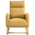 Syngar 28"w Rocking Chair, Mid Century Modern Nursery Rocking Armchair With 2 Large Side Pockets, Upholstered Tall Back Accent Glider Rocker For Living Room, Bedroom, Office, Apartment, Yellow