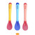 10 Set 3pcs/set Small Toddlers Utensils Plastic Baby Spoons Infant Feeding Tool Heat Sensitive Kids Tableware