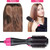 Luxur Pro Collection Salon 2 In 1 One Step Hair Dryer And Volumizer 13.4" Plastic Hot Air Brush, Ionic, Black
