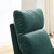 Syngar Velvet Upholstered Rocking Chair With Solid Wood Base And 2 Side Pockets, Mid Century Modern Nursery Rocking Armchair Tall Back For Home Office Living Room Bedroom Balcony, Green