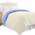 Genoa Queen Size Box Quilted Reversible Comforter The Urban Port, Blue And Cream