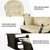 Gymax Wood Glider & Ottoman Cushion Set Baby Nursery Rocking Chair Beige