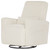Evolur Holland Upholstered Swivel Glider With Free Lumbar Pillow, Polyester Thunder