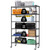 Niamvelo 6 Tier Garage Shelves 2100lbs Capacity Heavy Duty Wire Shelving Unit, Adjustable Nsf Metal Storage Shelf With Wheels For Pantry Kitchen, Black