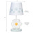 Lambs & Ivy Sweet Daisy White Floral Nursery/child Lamp With Shade & Bulb