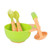 Lyumo 4-piece Baby Food Masher Bowl Spoons With Forked Sharpening Rod, Non-slip Ottom, Food Grade Pp, Lightweight, Drip-proof, Environmentally Friendly, Easy To Grip.