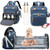 Autolock Changing Station Included Large Capacity Backpack Diaper Bag, Blue