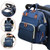 Autolock Changing Station Included Large Capacity Backpack Diaper Bag, Blue