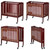 Dream On Me Birch 3-in-1 Folding Portable Mini Crib, Cherry