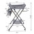 Portable Baby Changing Table Foldable Changing Table Dresser Changing Station For Infant Waterproof Diaper Changing Table Pad Topper Mobile Nursery Organizer For Newborn With 2 Storage Rack,gray