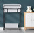 Portable Baby Changing Table Foldable Changing Table Dresser Changing Station For Infant Waterproof Diaper Changing Table Pad Topper Mobile Nursery Organizer For Newborn With 2 Storage Rack,gray