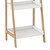 4 Tier Bookshelf With Ladder Style And Raised Edges, White And Brown- Saltoro Sherpi