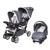 Baby Trend Sit N Stand Travel Double Baby Stroller And Ally 35 Infant Car Seat Combo, Magnolia