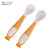 Opolski 1 Set Bendable Spoon Fork Bendable Eat Training Pp Delicate Texture Infant Tableware For Kids