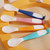 Opolski 1 Set Bendable Spoon Fork Bendable Eat Training Pp Delicate Texture Infant Tableware For Kids